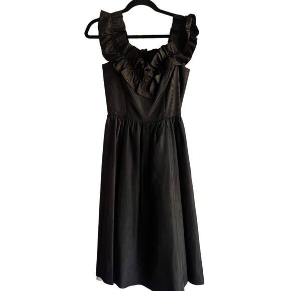 Gunne Sax Dresses & Skirts - GUNNE SAX By Jessica McClintock Size 9 Black Gothic Ruffle Trim Vintage Dress